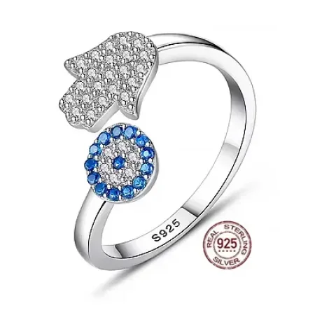 Aneu ajustável, Hamsa prata 925
