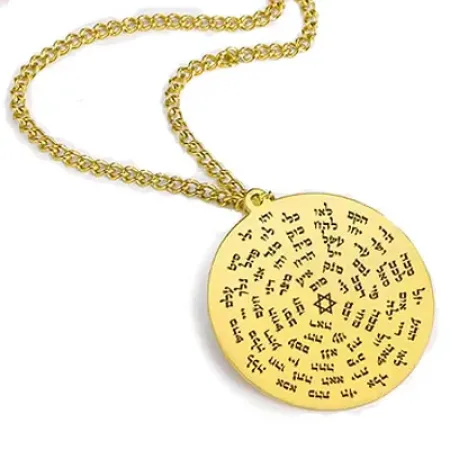 Pingente 72 Nomes de D'eus dourado 2